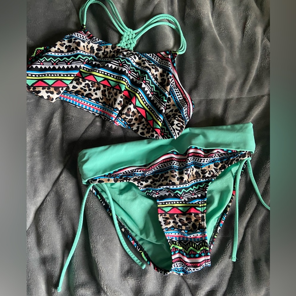 Girls Justice Leopard and Print Bikini and Bottom